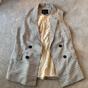 Sanctuary Sleeveless Plaid Blazer